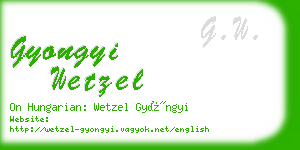 gyongyi wetzel business card